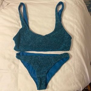 Mikoh Teal Sparkle Bikini